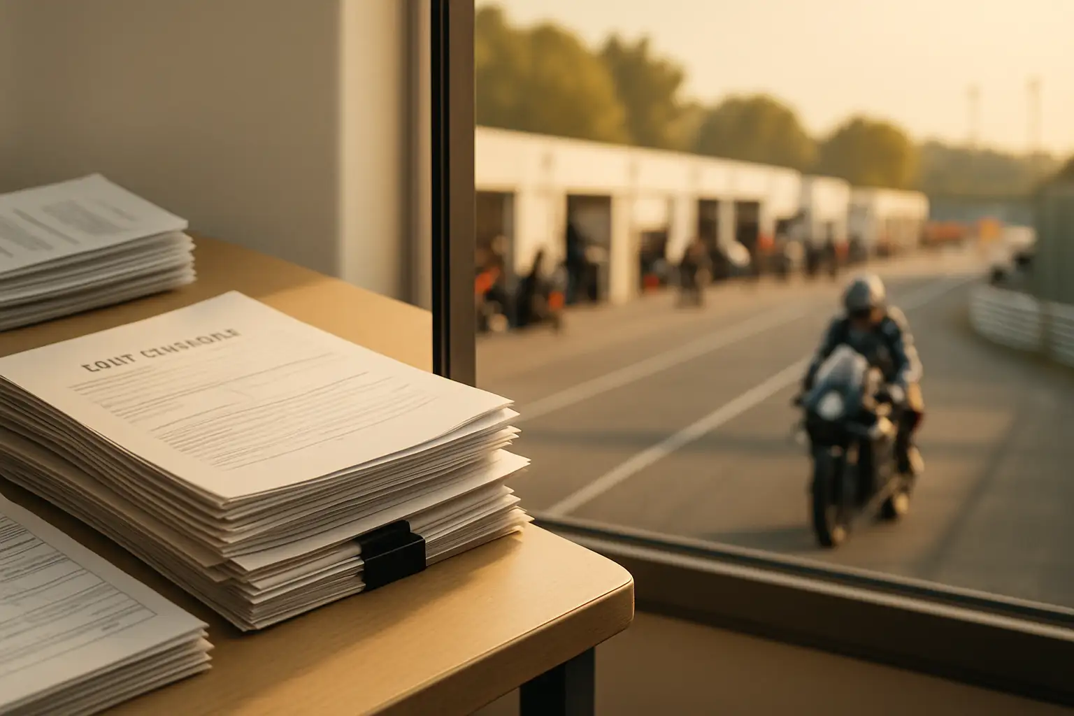 Abstract financial charts and motorsport imagery representing Liberty Media's MotoGP debt repricing