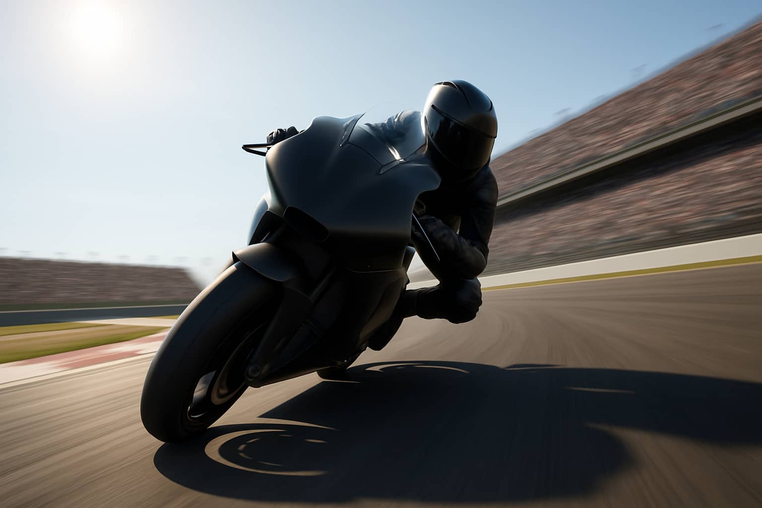 MotoGP prototype motorcycle racing on a Grand Prix circuit