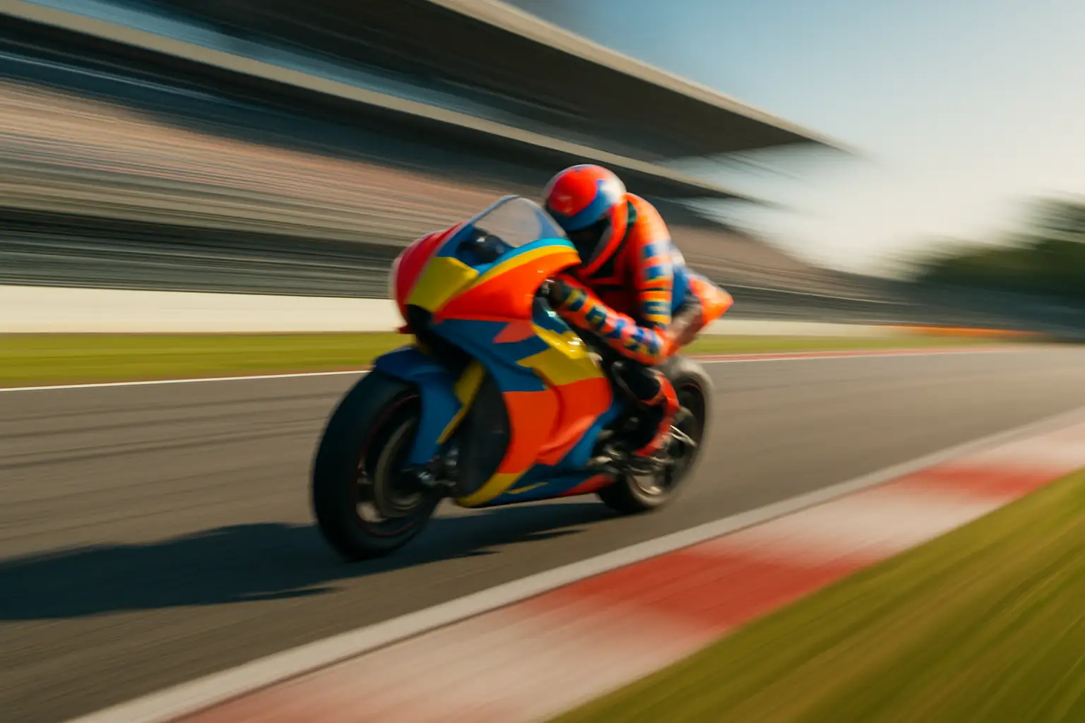 MotoGP prototype motorcycle on track at speed during a Grand Prix weekend