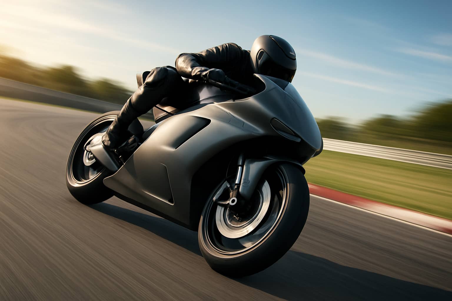 MotoGP prototype motorcycle racing on a circuit at high speed